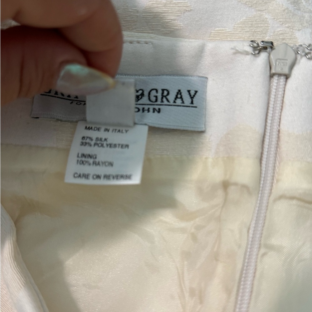 Griffith Gray For St. John Women's Pull On Pants Size 6 Back Zipper Silk - Picture 6 of 6